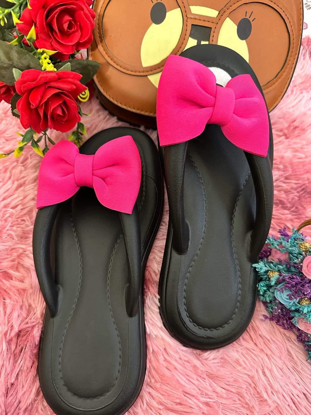 Flower Bow ultra-light waterproof EVA slipper for women