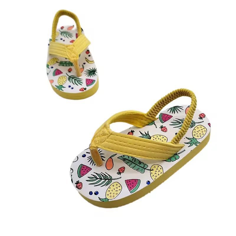 Kids Step Design 2 EVA flip-flops in Yellow