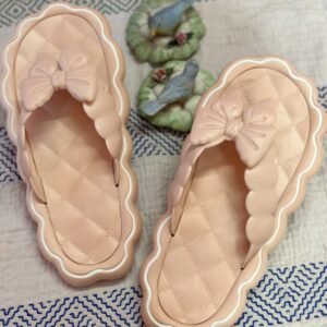 Women’s PVC Bubble flat sandals in Pink