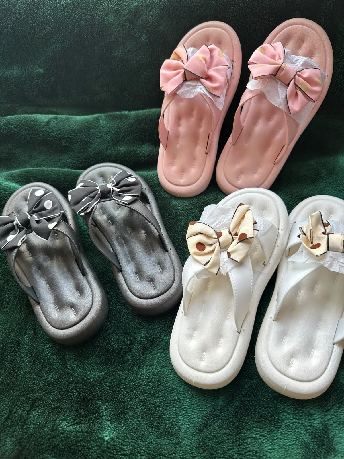 Teens’ Flower-Design PU slides - additional detail