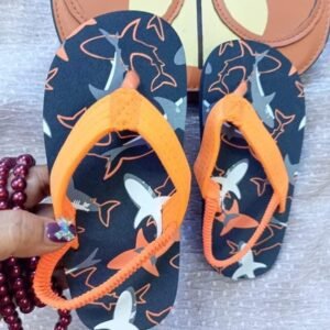 Kids’ printed EVA flip-flops in Orange