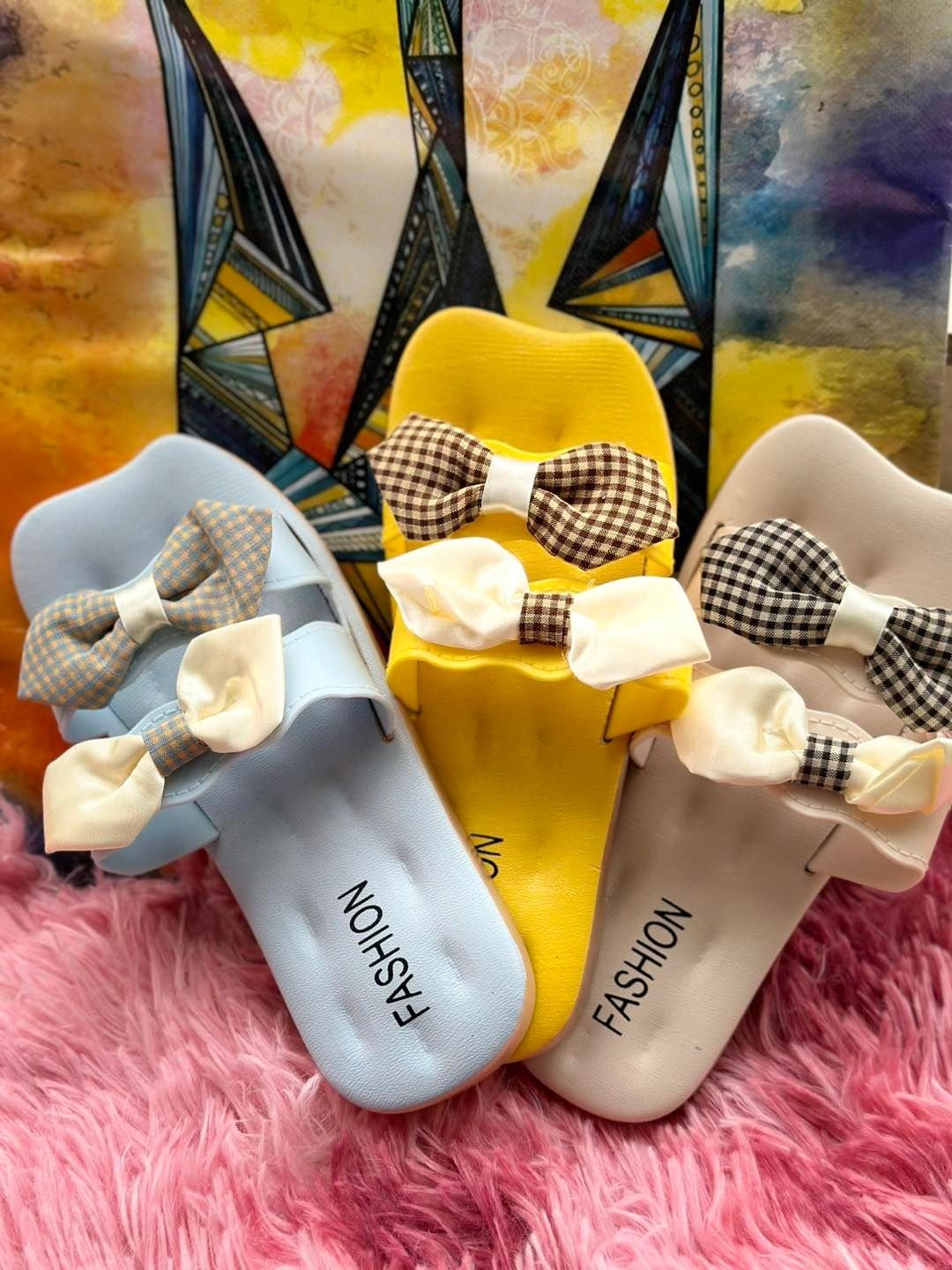 Teens’ Fashion Bow PU slides - product detail