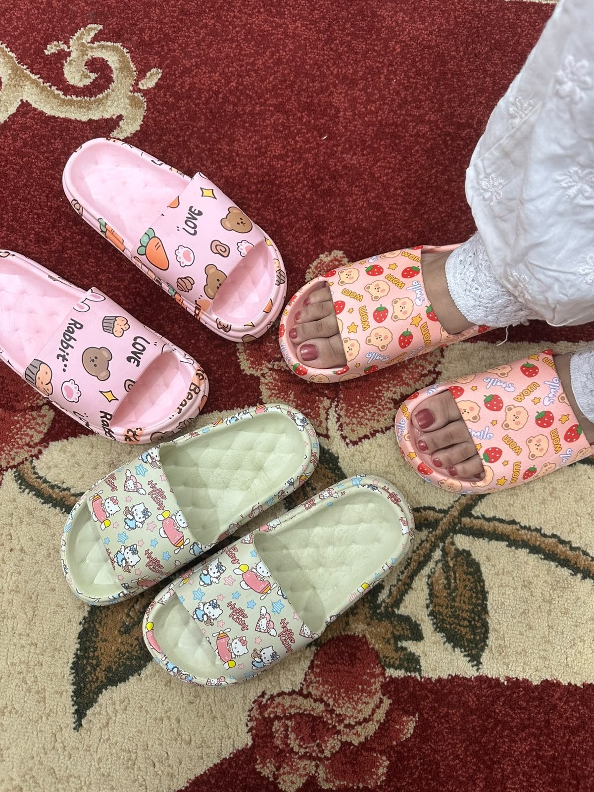 Women’s Printed-Design Soft PVC Flat Slides – product detail photo 108