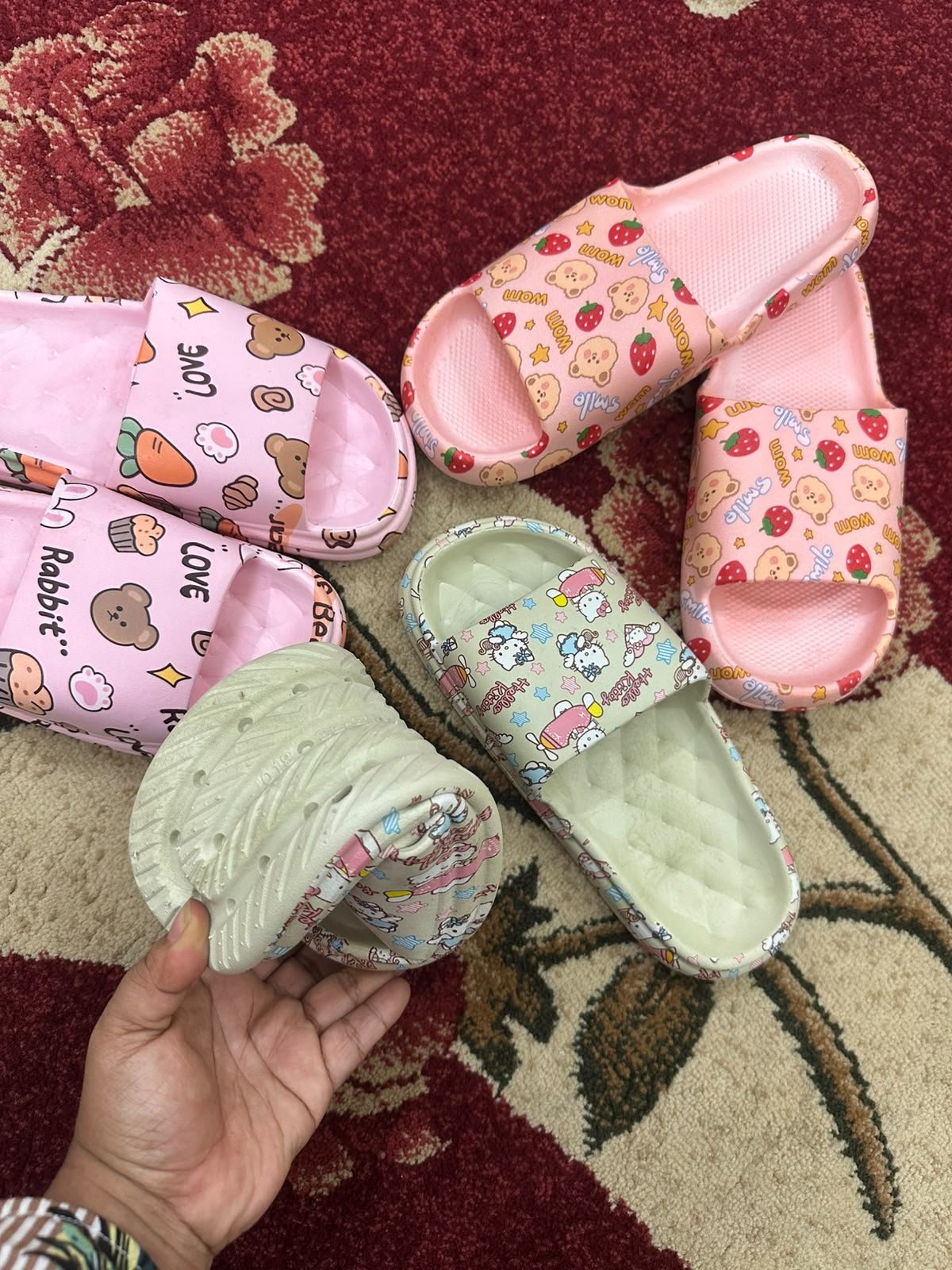 Women’s Printed-Design Soft PVC Flat Slides – product detail photo 109