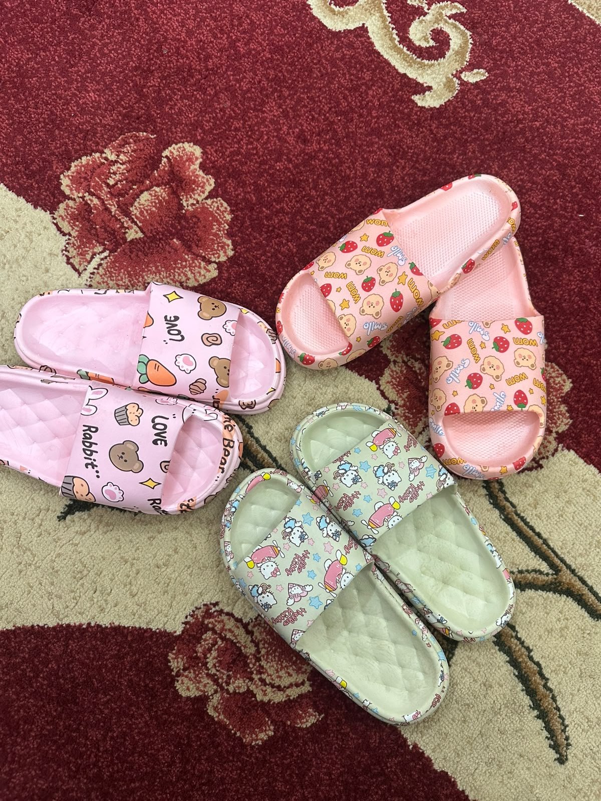 Women’s Printed-Design Soft PVC Flat Slides – product detail photo 110