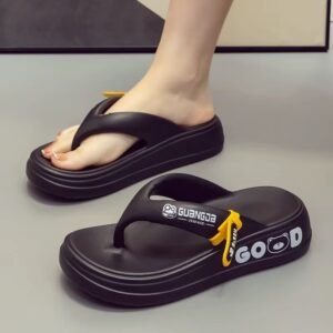 Women’s Lightweight EVA 2-Inch Heel Sandals in Black