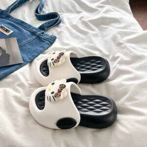 Women’s Hello Kitty Soft PVC Slides in Black